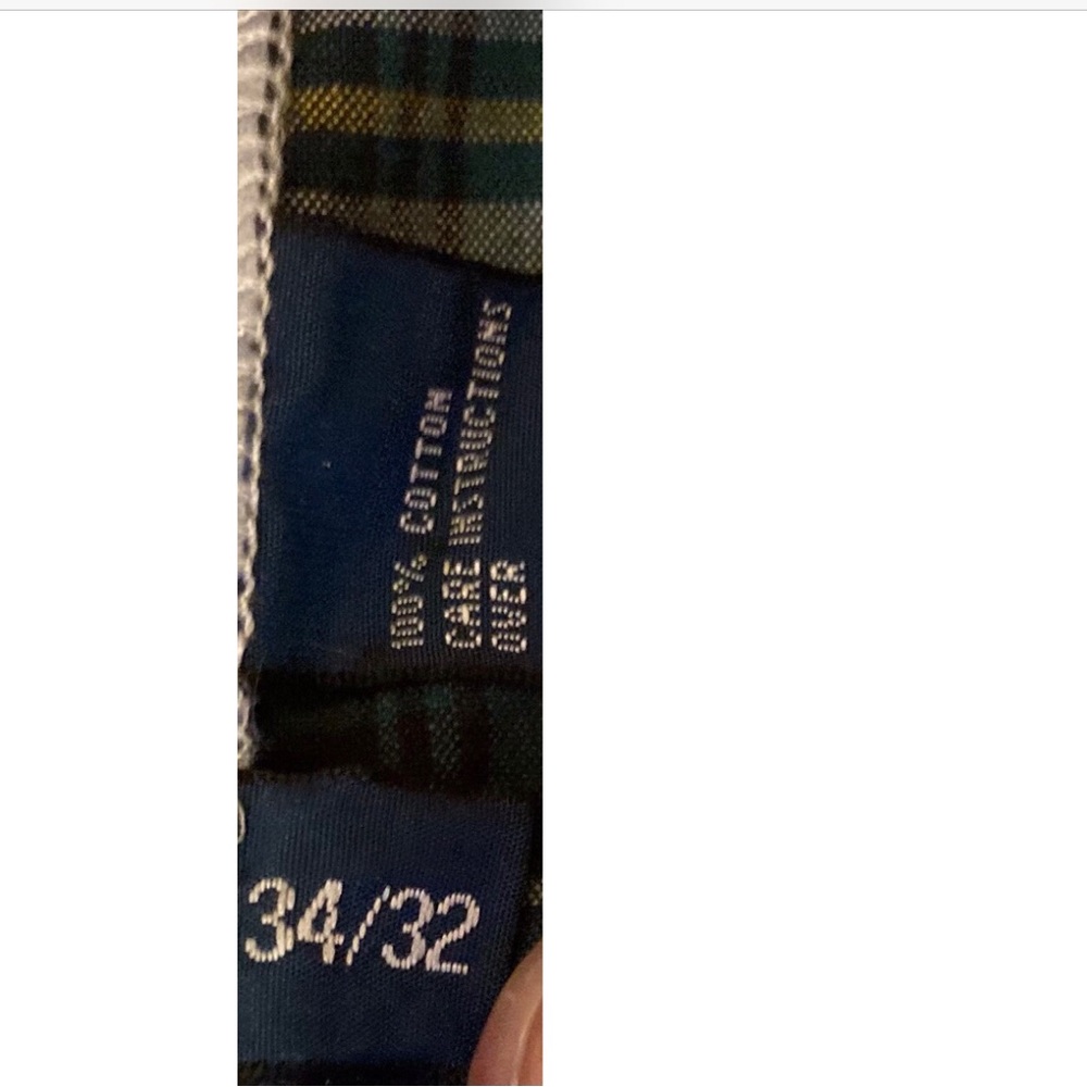 Polo Ralph Lauren, cotton plaid dress casual pant green white blue pink - Picture 11 of 11